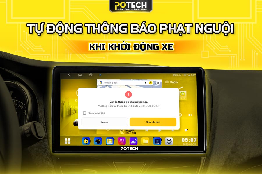 Tự động th&ocirc;ng b&aacute;o phạt nguội khi khởi động xe