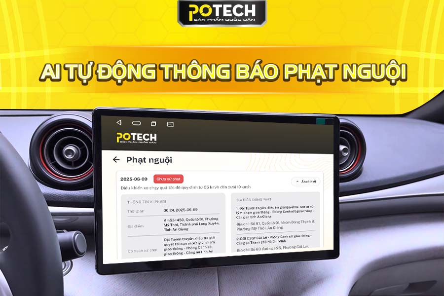 AI tự động th&ocirc;ng b&aacute;o phạt nguội