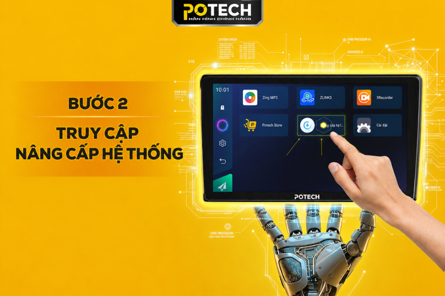 Bước 2 - Truy cập t&iacute;nh năng cập nhật hệ thống