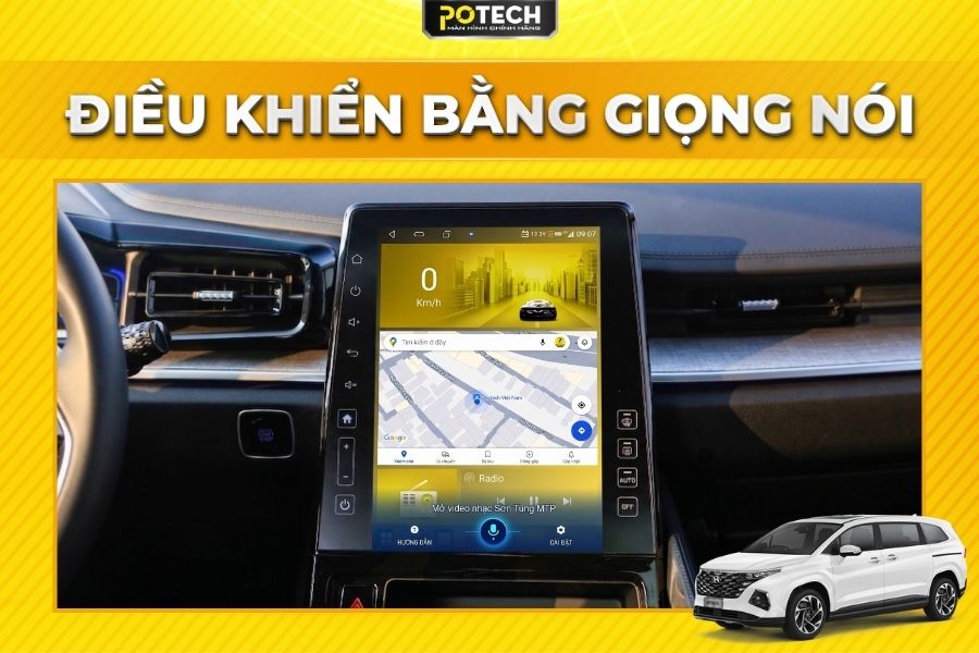 Android Box Potech cho xe Hyundai Custin điều khiển bằng giọng n&oacute;i