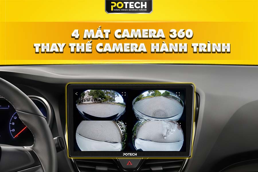 Camera 360 m&agrave;n h&igrave;nh Potech PX9 thay thế camera h&agrave;nh tr&igrave;nh
