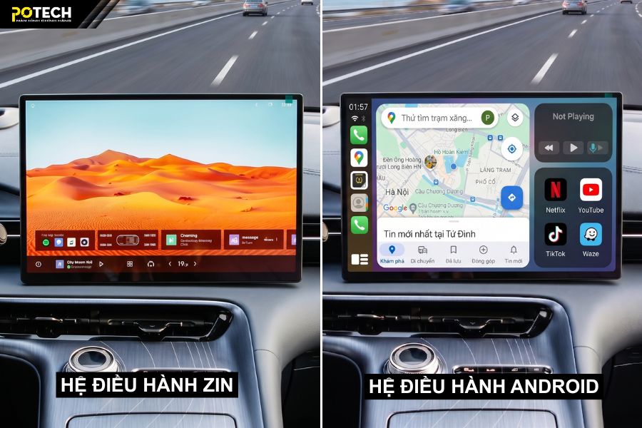 Trước v&agrave; sau khi n&acirc;ng cấp Android Box &ocirc; t&ocirc;