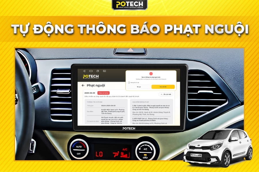 Tự động b&aacute;o phạt nguội ngay khi khởi động xe