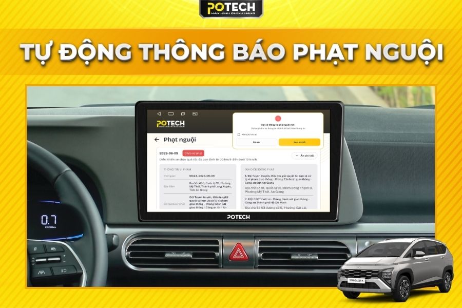 Th&ocirc;ng b&aacute;o phạt nguội tự động bằng Pop-up ngay khi khởi động