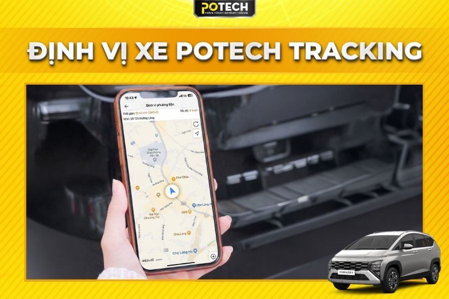 Gi&aacute;m s&aacute;t xe từ xa qua ứng dụng Potech Tracking