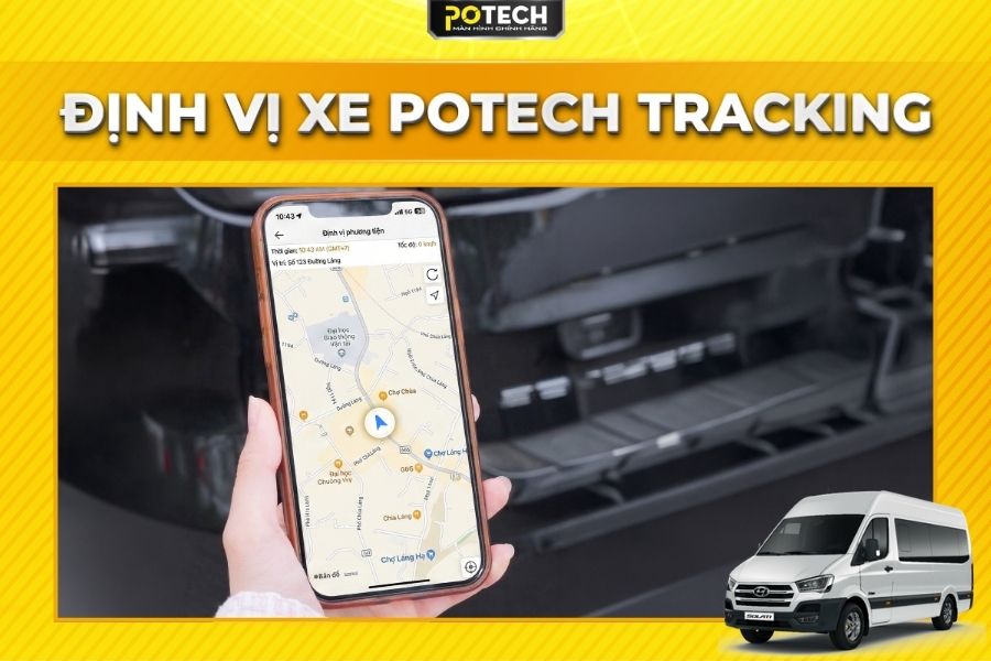 M&agrave;n h&igrave;nh Android Potech cho xe Hyundai Solati t&iacute;ch hợp Potech Tracking